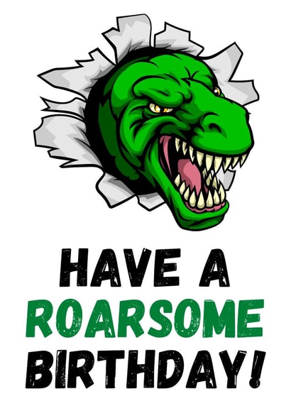 Roarsome Dinosaur Birthday Card created by Rose Mackenzie