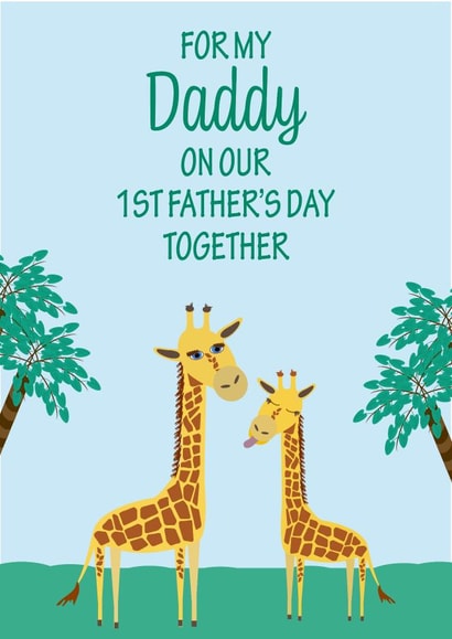 Giraffe 1st Father's Day Card created by Simply Nix