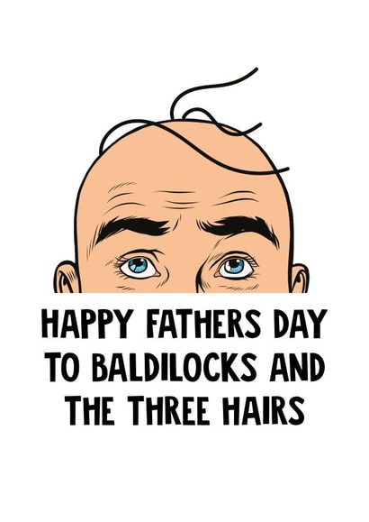 Baldilocks fathers day card created by Phaedra Peer
