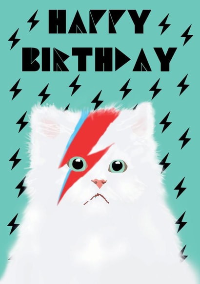 David Bowie Grumpy Cat created by @ChildstarSamantha