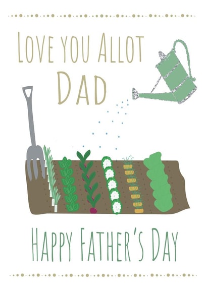 Allotment gardener Father's Day card created by Missycards