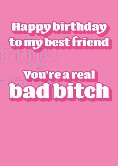 Bad Bitch Birthday Card created by EJF Illustration