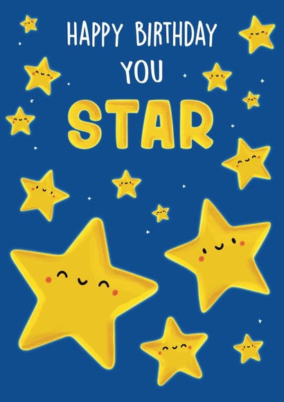 Happy Birthday You Star created by Sophie Kent Illustration