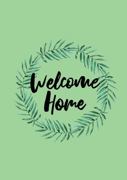 Contemporary New Home Card - Wreath - Welcome Home created by Flash On A String Designs