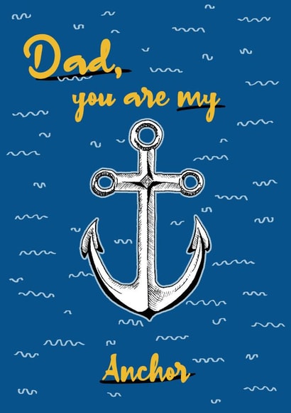 Anchor fisherman at sea card created by Jasmine Violet