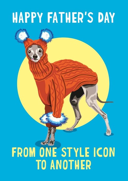 Tika the Iggy Father's Day card created by Mythokell