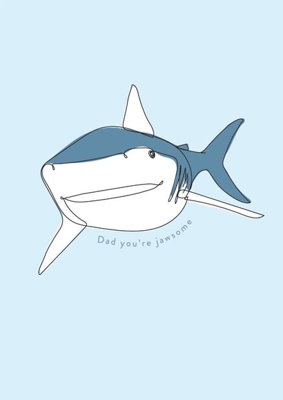 Dad you're jawsome, Father's Day Card created by Mor Creative