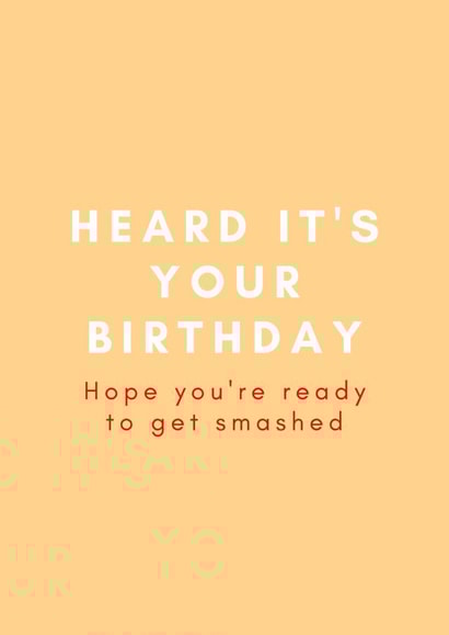 Heard it's your birthday created by Aashni