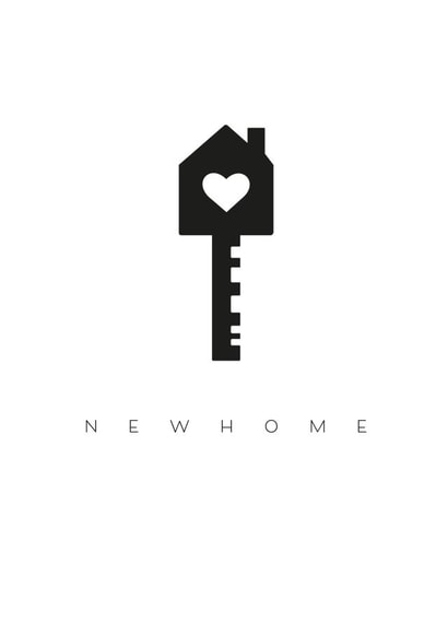 Modern New Home Card - Key - New Home created by Kennedi Sue Creative
