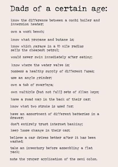 Does your Dad know or do this? created by Jeremy Ford