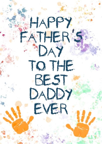 Handprint Father’s Day Card created by The Girl Next Draw Cards