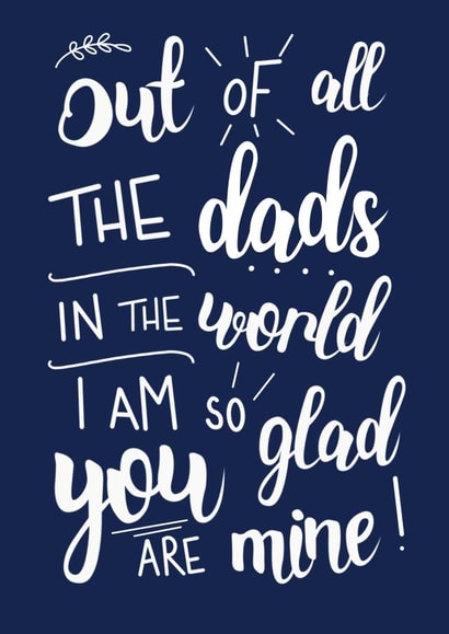 Glad You’re Mine Father’s Day Card created by The Girl Next Draw Cards