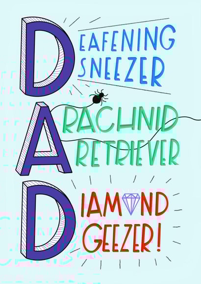 Diamond Geezer Dad Father's Day Card created by The Adorned Page