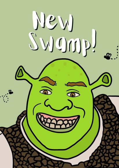 Funny Shrek New Home Card - Shrek - New Swamp created by Insa Prints