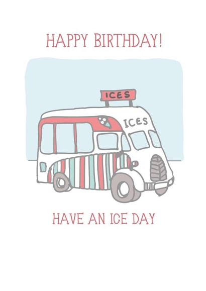 Ice Cream Van Birthday Card created by Wink Design - Michelle Roberts