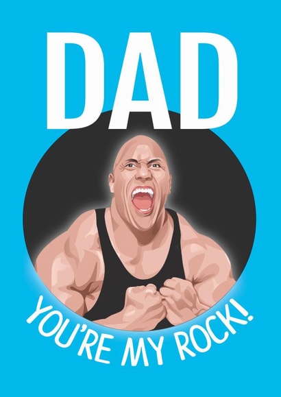 Dwayne Johnson The Rock Card For Dad created by TeHe Gifts