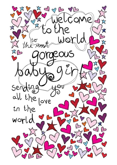 Welcome To the World Baby Girl created by Paperlicious