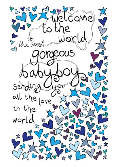Welcome To the World Baby Boy created by Paperlicious