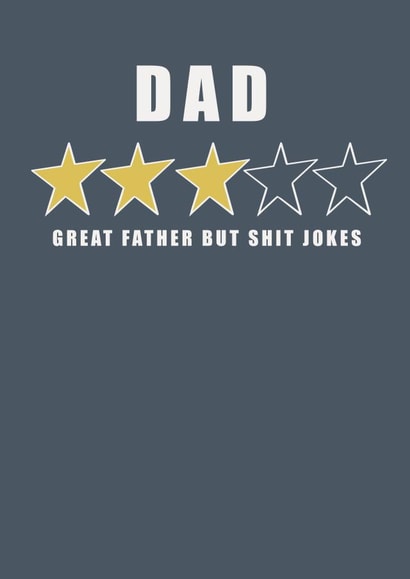 Fathers Day cheeky rating Card created by Georgia Akers