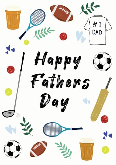 Happy Fathers day sports card created by Holly Greenwood