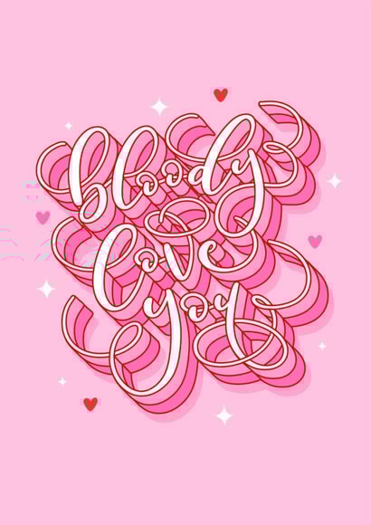 Sweary Love You Valentine's Day Card created by Dottie's Paper Co.