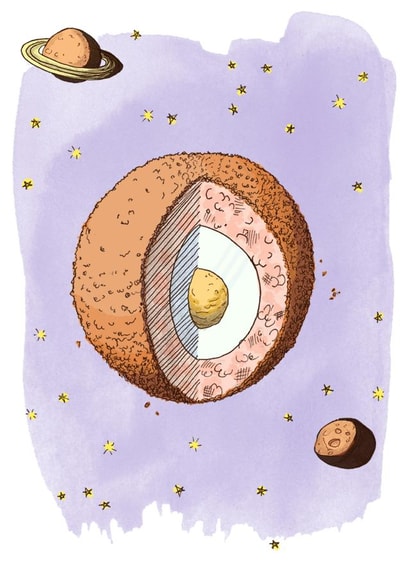 Planet Scotch Egg card 1001 created by @hobbbins