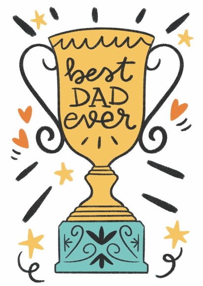 Best dad ever fathers day card created by Natalia Gonzalez