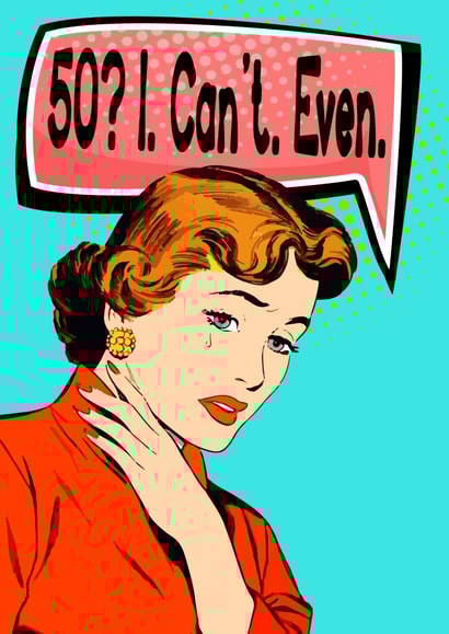 Funny Vintage 50th Birthday Card created by CardandFast