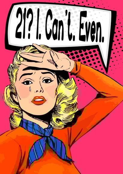 Funny vintage 21st Birthday Card created by CardandFast