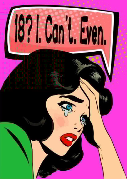 Funny vintage 18th Birthday Card created by CardandFast