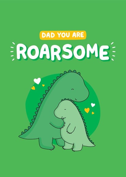 Roarsome Dad Dinosaur Card created by Inky in the Wild