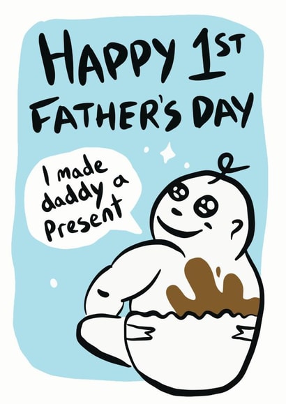 Happy 1st Father's Day Baby Card created by Woody's Design