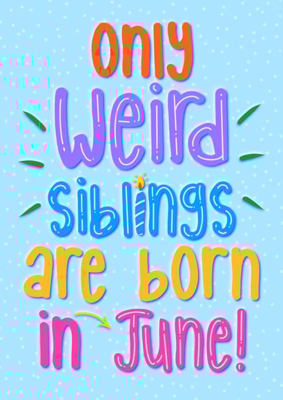 Funny sibling Happy Birthday created by Little Cat Creates