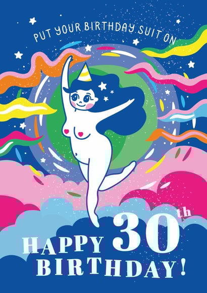 Happy 30th Birthday Cosmic Birthday Suit created by Creative Joy