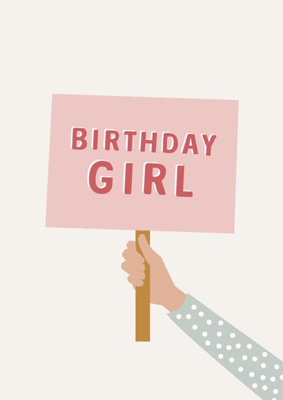 Birthday Girl card 1000 created by Too Wordy