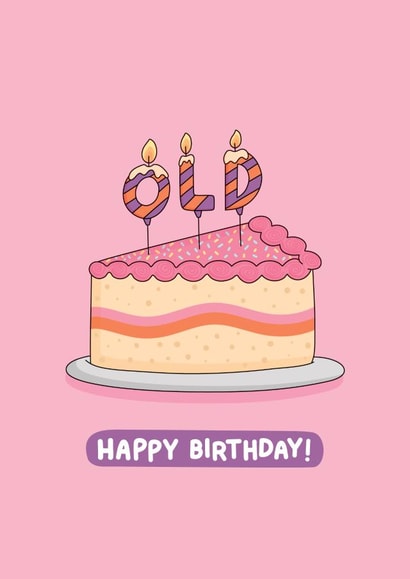 Old Birthday Cake Card created by Inky in the Wild