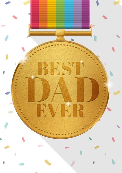 Best Dad Ever Medal - Father's Day Card created by Tigerlilly
