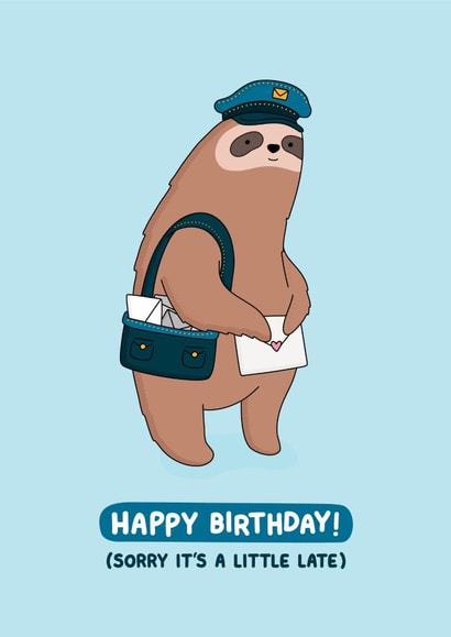 Belated Sloth Birthday Card created by Inky in the Wild