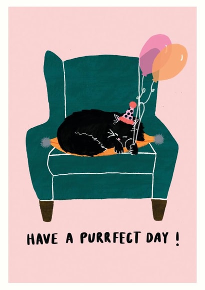 Sleepy Cat Birthday Card created by Rachael Powick
