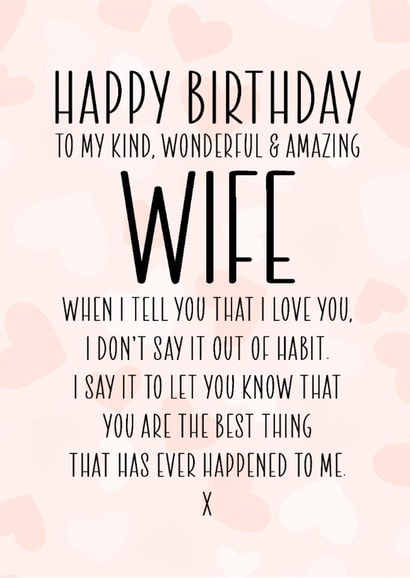 Birthday Card for Wife – Best Thing That Happened to Me created by RK Designs