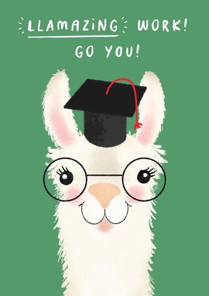 Llamazing Work! Graduation Card created by Studio Mads