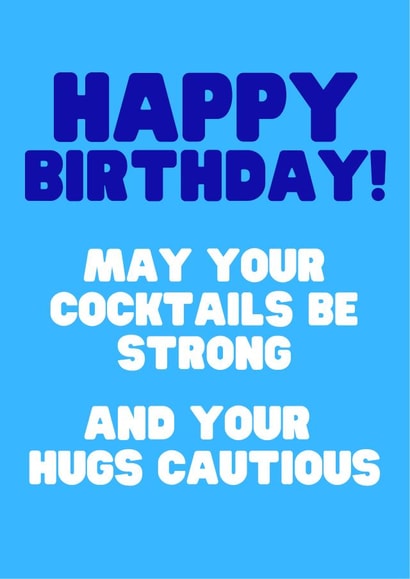 Cautious hugs birthday card created by Nice Try Cards
