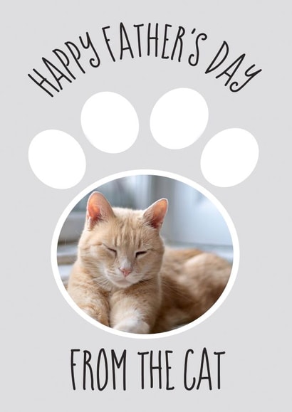 paw print pc Father's Day Personalised Photo Card 30799 created by Love Lila Photography
