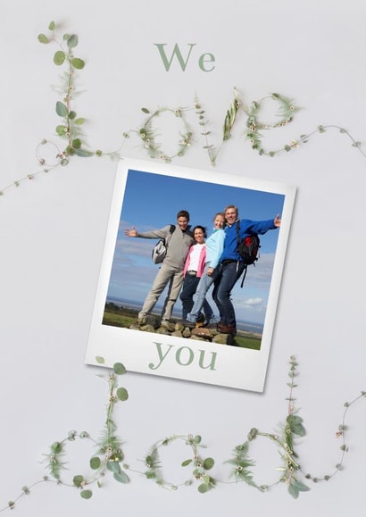 Cute Personalised Polaroid Fathers Day Card / Photo Card - For Dad - We Love You Dad created by Love Lila Photography