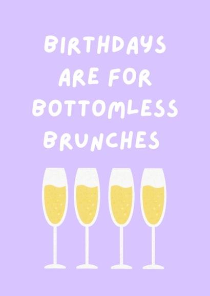 Bottomless Brunch birthday card created by SJdesigns