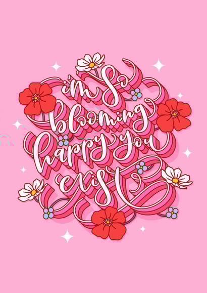 Punny So Happy You Exist Valentine's Card created by Dottie's Paper Co.