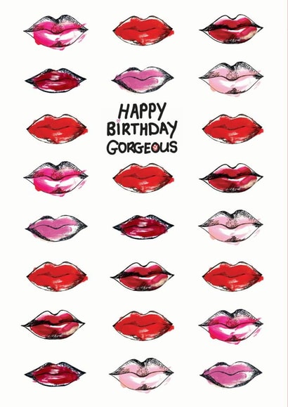 Red Lipstick Happy Birthday Gorgeous Card created by Nicky Luck