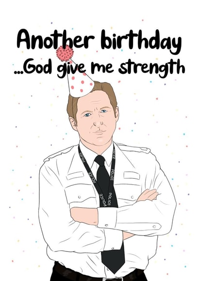 Cheeky Ted Hastings birthday card created by Pigeon Hole Cards