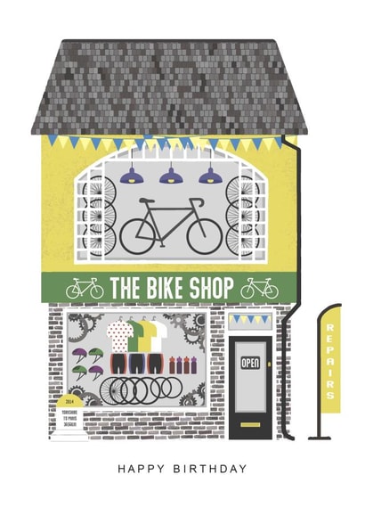 Cycling birthday card created by Hansy Hand Designs