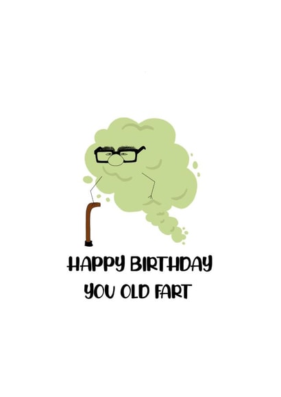 Old fart birthday card created by Ash&Saff
